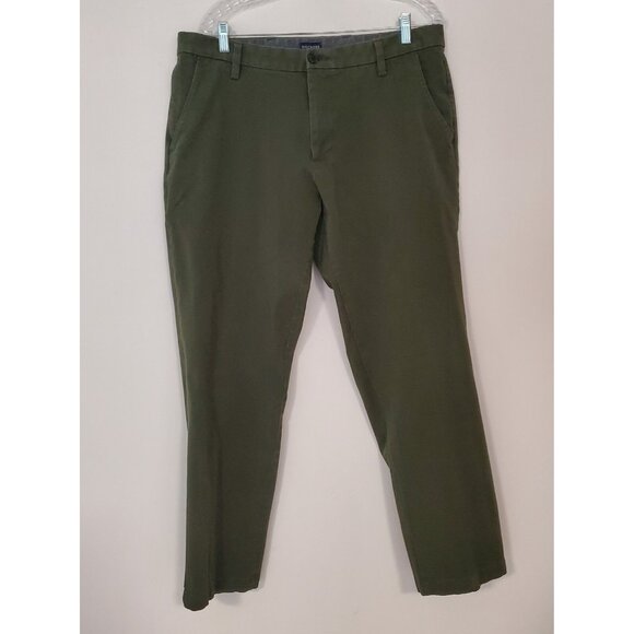 Dockers Straight Fit Khakis Casual Pants w/ Zipper Pocket Green Mens 36x32 - Picture 1 of 10